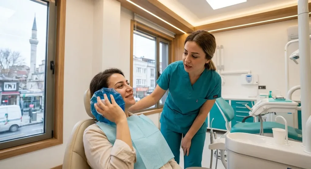 Post-extraction care consultation with dentist
